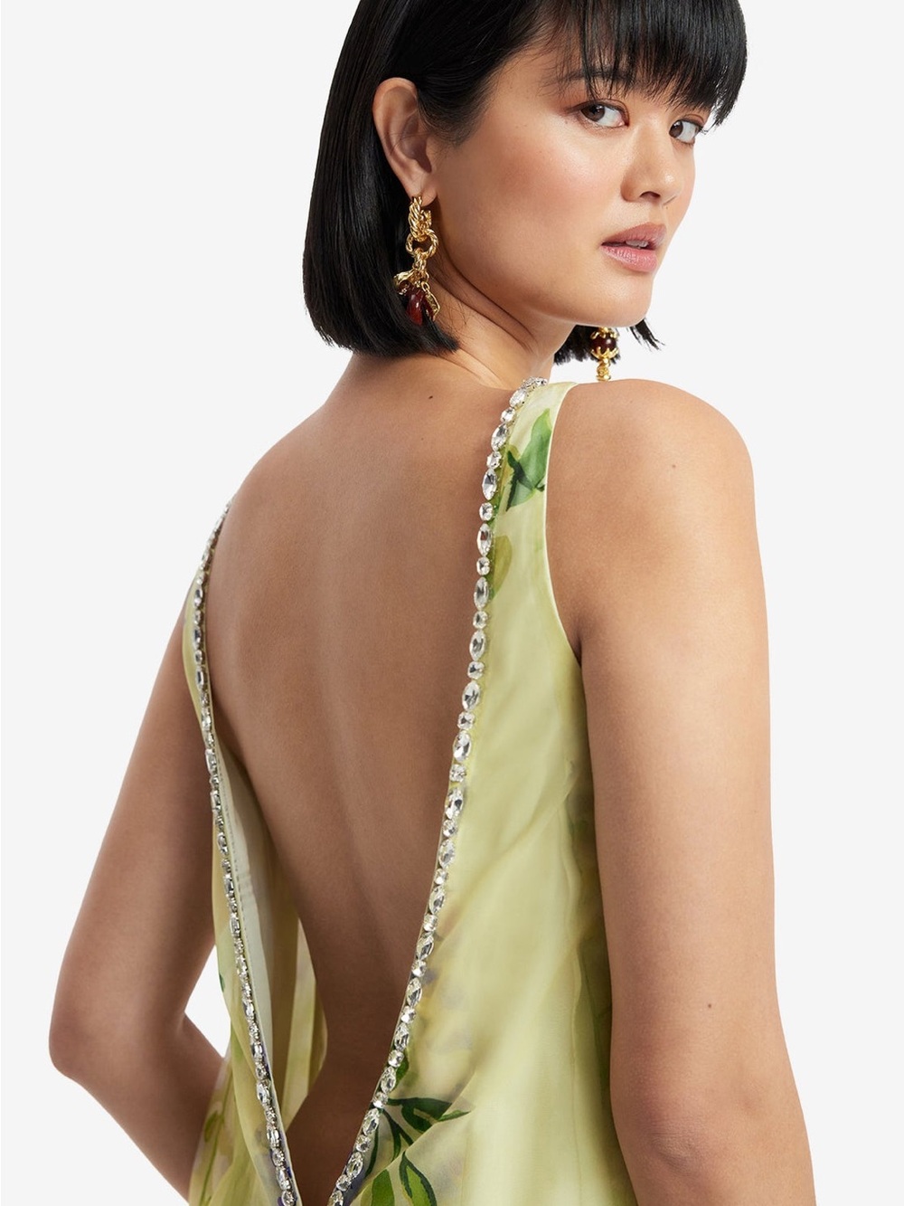 LEO LIN Yumei Silk Embellished Open Back Gown NWT – Size US 2